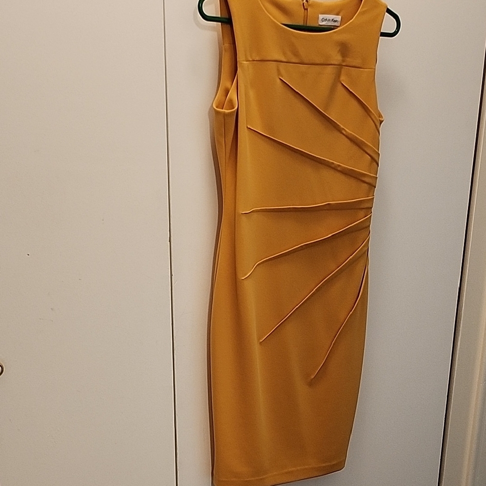 Calvin Klein Gold Midi Dress